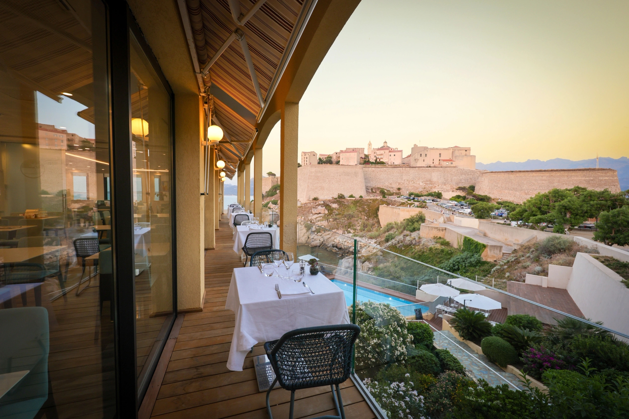 Restaurant panoramique : l'Hôtel Saint-Christophe à Calvi 